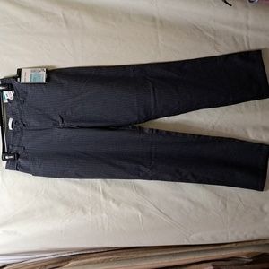 NWT Lee Womens Pin Striped Dress Pants/ Slacks Charcoal/Heather Gray Sz 10 med.